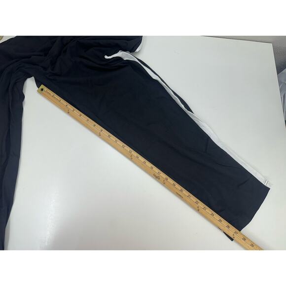 Anthony Richards Womens Sweatpants Petite XL Black White Stripe Elastic Waist - Picture 8 of 10